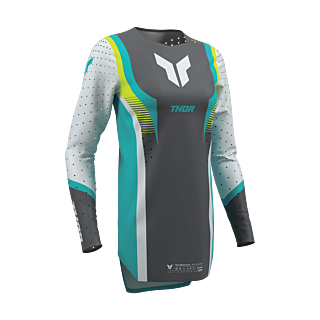 Thor Women Motocross Jersey 2026 Sportmode Velocity - Grey / Aqua