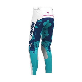 Thor Women Motocross Pants 2026 Launchmode Bleach - White / Aqua