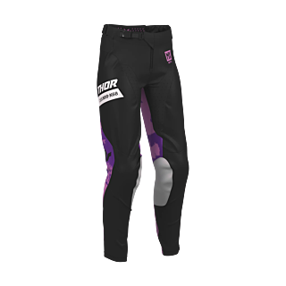 Thor Women Motocross Pants 2026 Launchmode Bleach - Black / Orchid