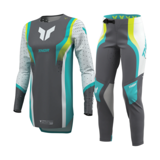 Thor Women Motocross Gear 2026 Sportmode Velocity - Grey / Aqua