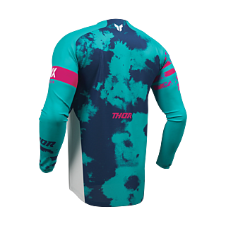 Thor Youth Motocross Jersey 2026 Launchmode Bleach - White / Aqua