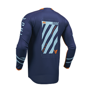 Thor Youth Motocross Jersey 2026 Launchmode Futura - Navy / Orange