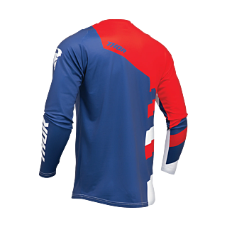 Thor Youth Motocross Jersey Sector Checker - Navy / Red