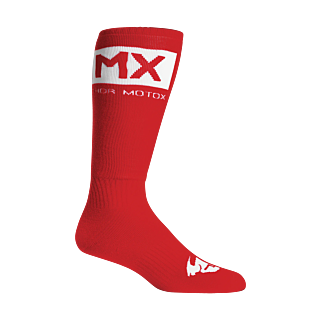 Thor Youth Motocross Socks Solid - Red / White