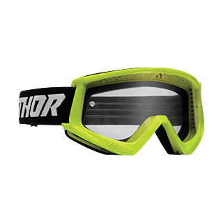 Thor Youth Motocross Goggle Combat Racer - Fluo Acid / Black - Clear