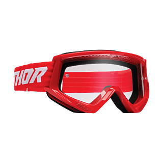 Thor Youth Motocross Goggle Combat Racer - Red / White - Clear