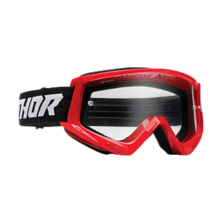 Thor Youth Motocross Goggle Combat Racer - Red / Black - Clear