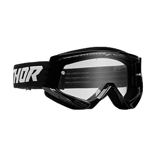 Thor Youth Motocross Goggle Combat Racer - Black / White - Clear