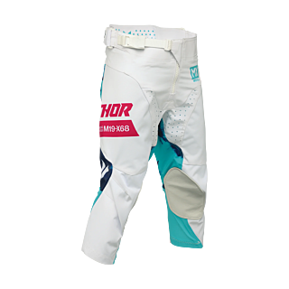 Thor Youth Motocross Pants 2026 Launchmode Bleach - White / Aqua