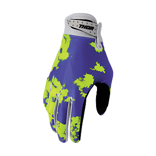 Thor Youth Motocross Gloves 2026 Launchmode Bleach - Grey / Acid