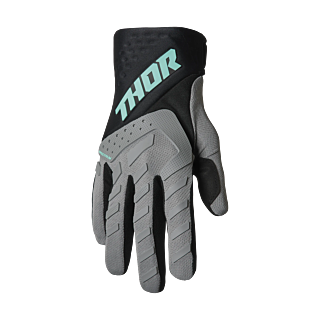 Thor Youth Motocross Gloves 2026 Spectrum - Grey / Black / Mint