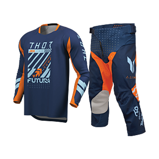 Thor Youth Motocross Gear 2026 Launchmode Futura - Navy / Orange