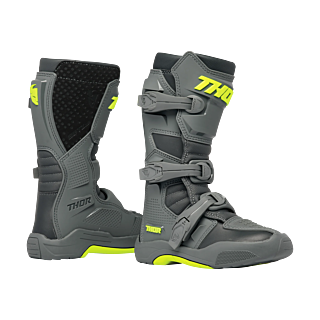 Thor Youth Motocross Boots Blitz XR - Grey / Charcoal