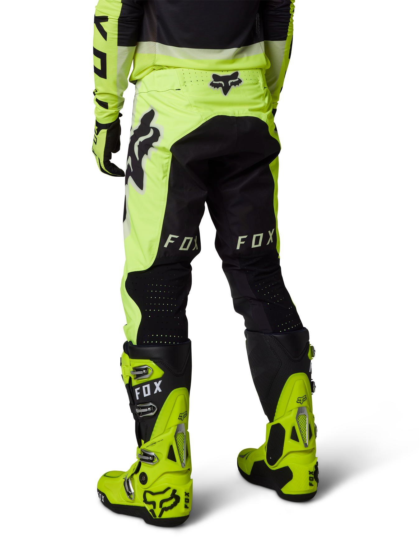 Fox Motocross Pants Flexair Efekt - Fluo Yellow