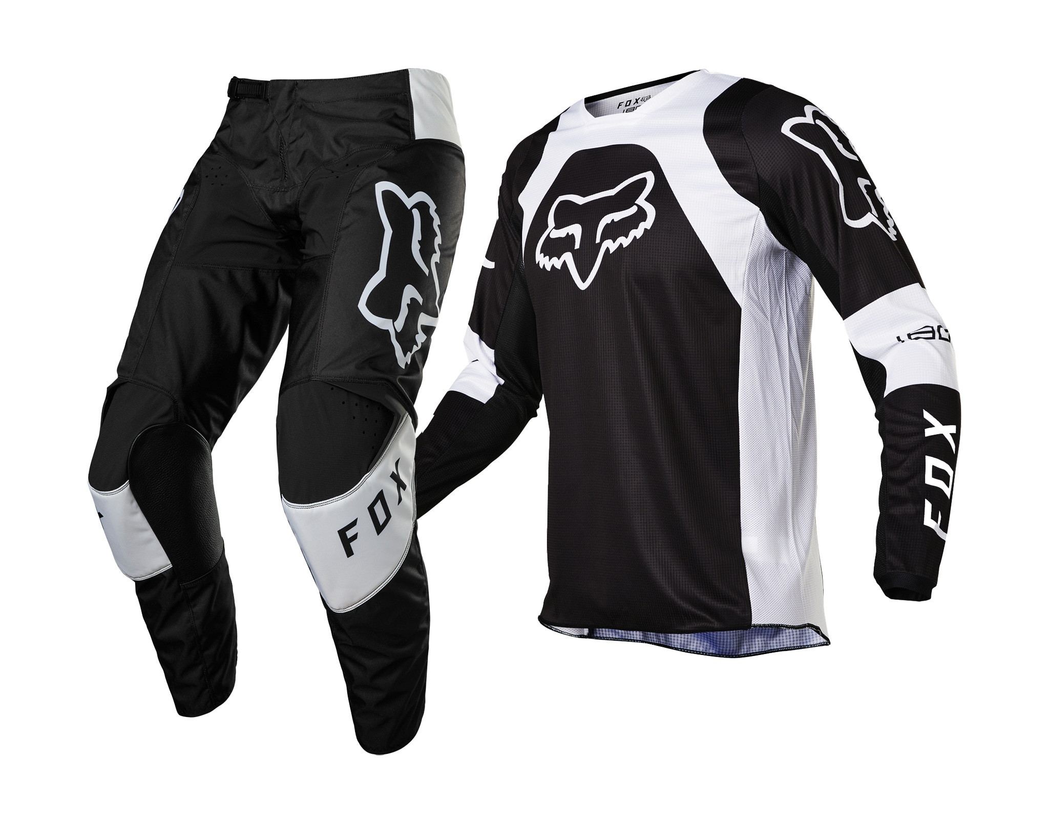 Fox Motocross Gear 180 Lux - Black / White