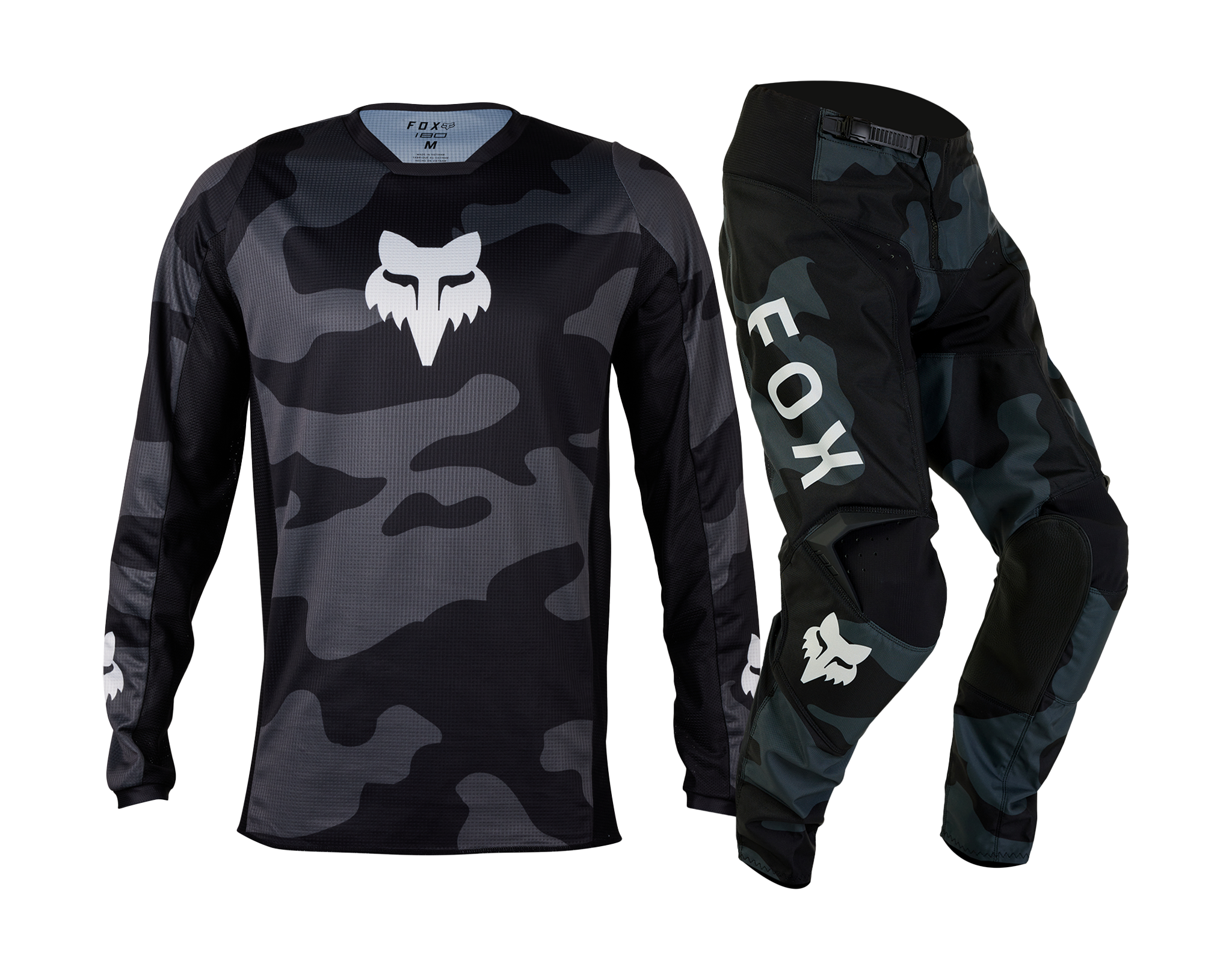 Fox Youth Motocross Gear 180 Bnkr - Black Camo