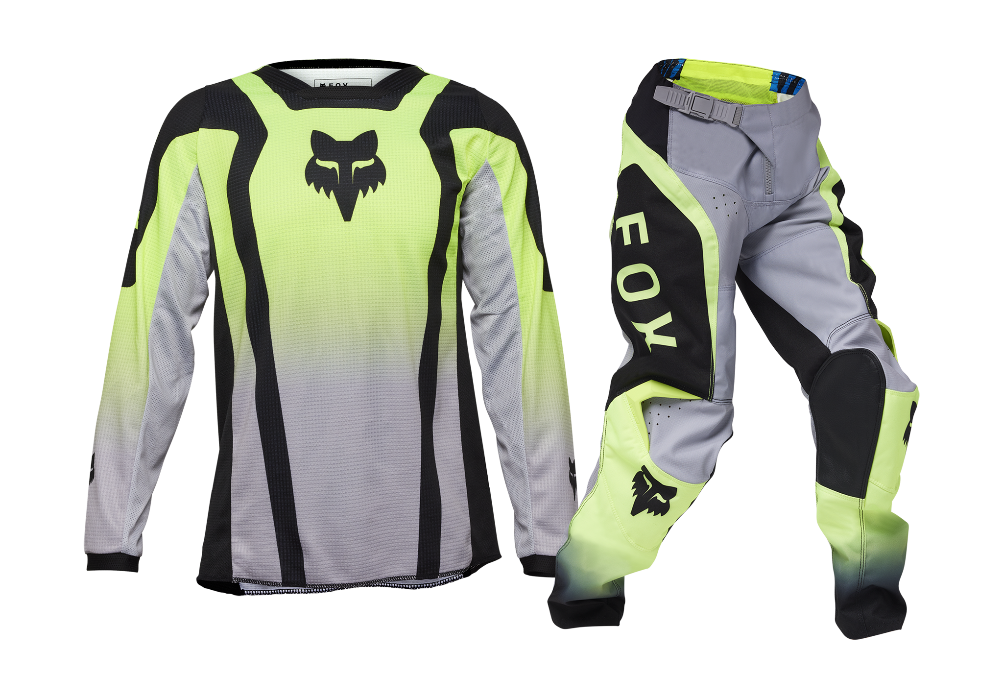 Fox Youth Motocross Gear 180 Lean - Fluo Yellow