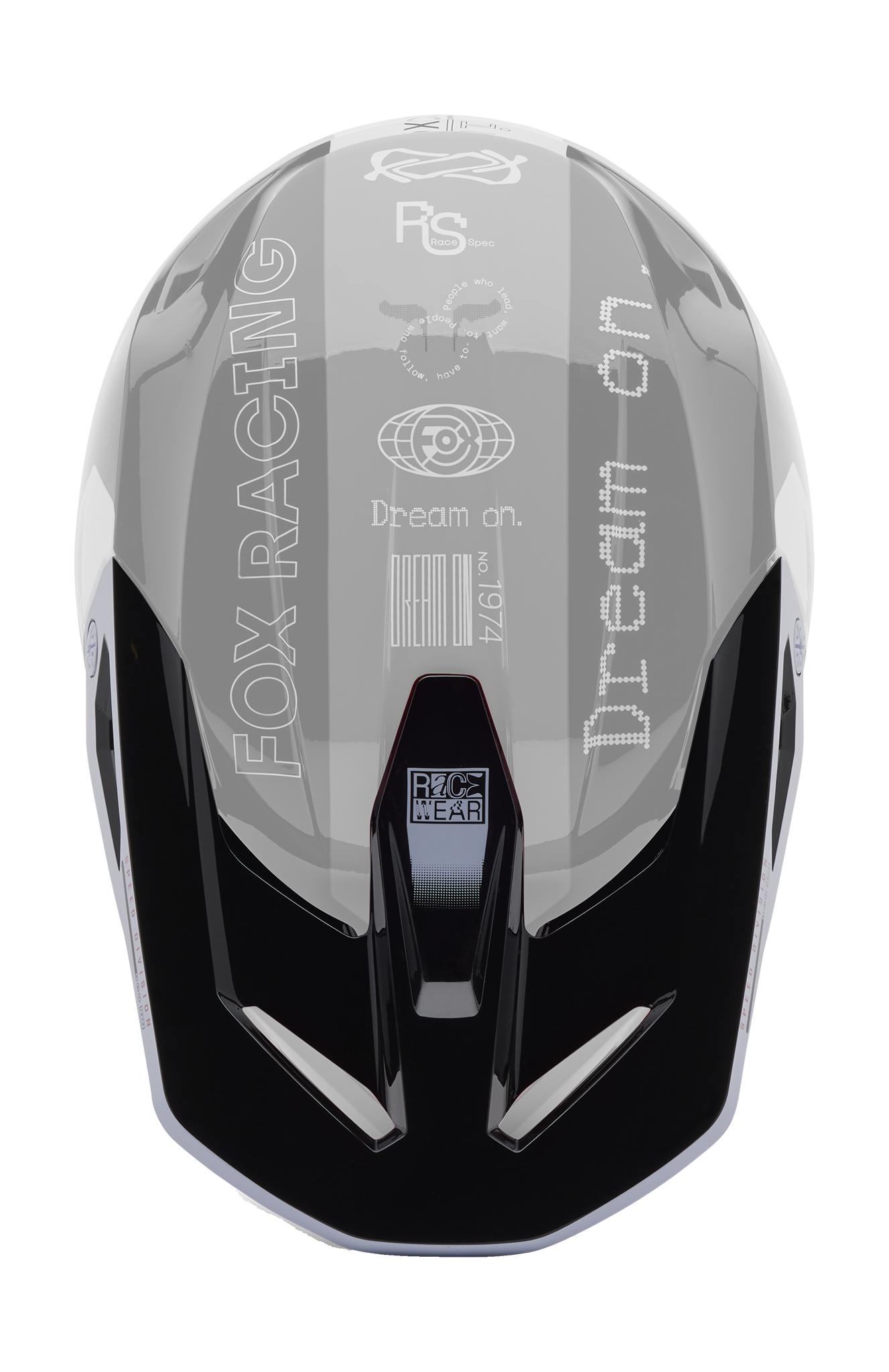 Fox Youth Helmet Visor V1 Race Spec - Fluo Red