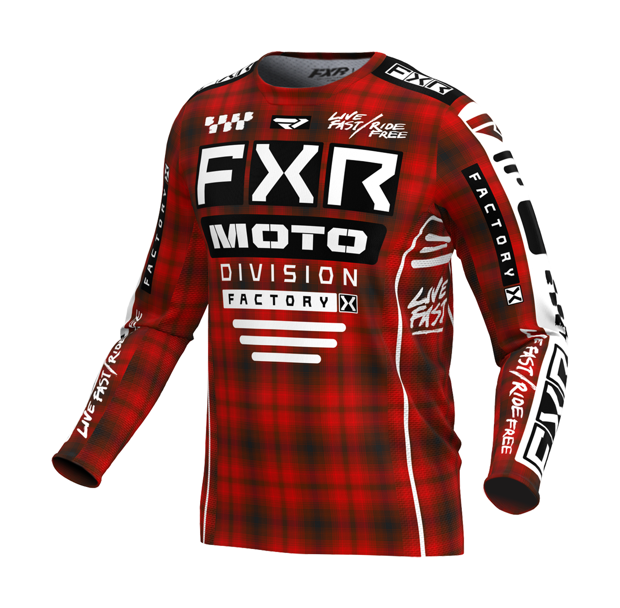 FXR Motocross Gear Podium Gladiator - Red Plaid