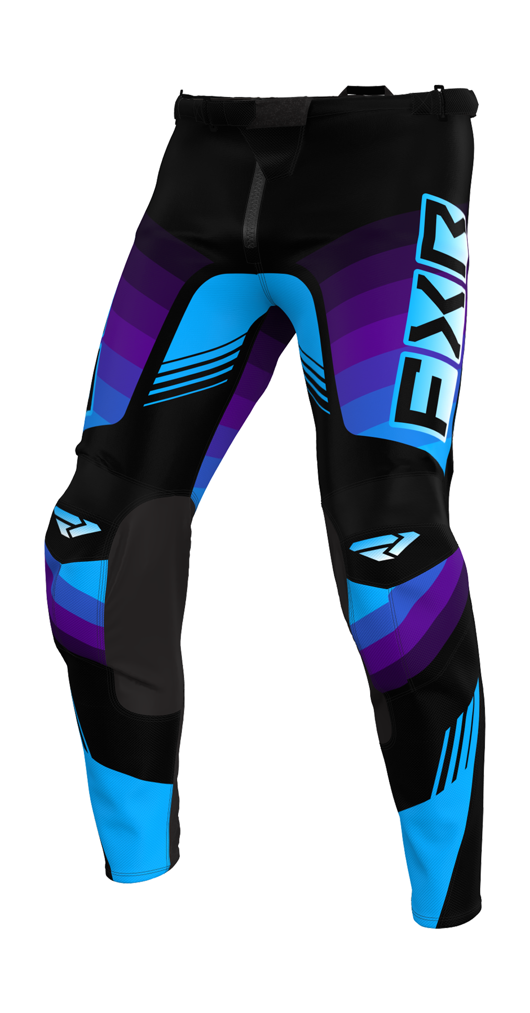 FXR Motocross Pants Clutch Pro - Black / Purple / Blue
