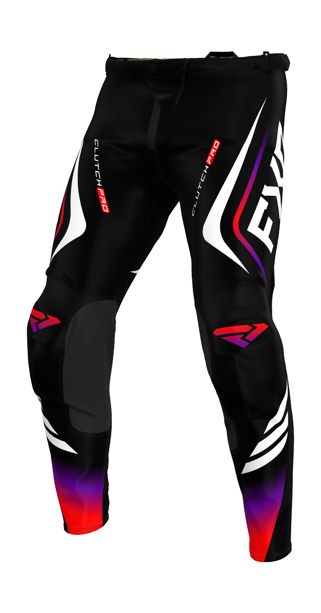 FXR Motocross Pants Clutch Pro - Black / Red / Purple