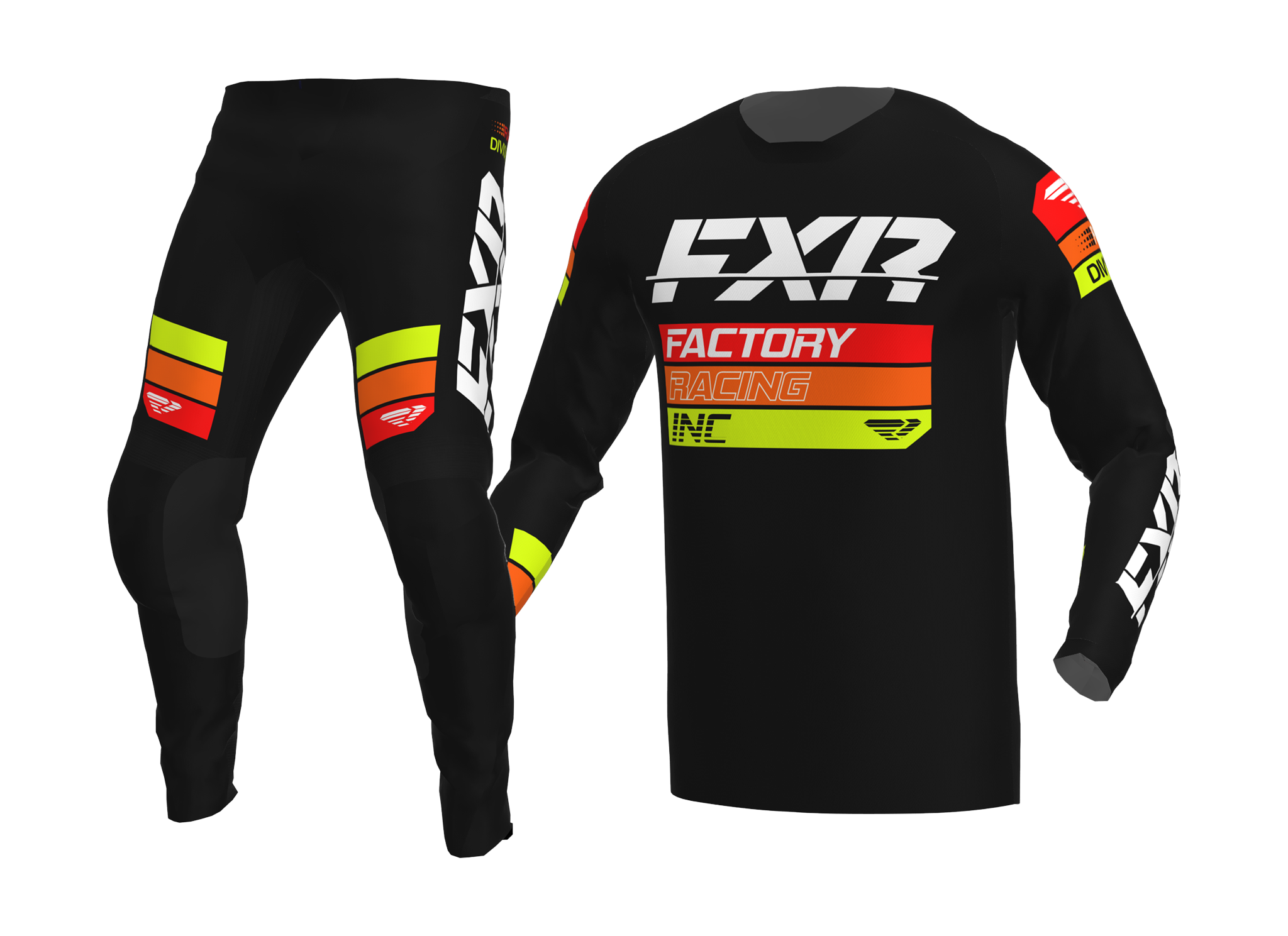 FXR Motocross Gear Clutch - Black / Orange / HiVis