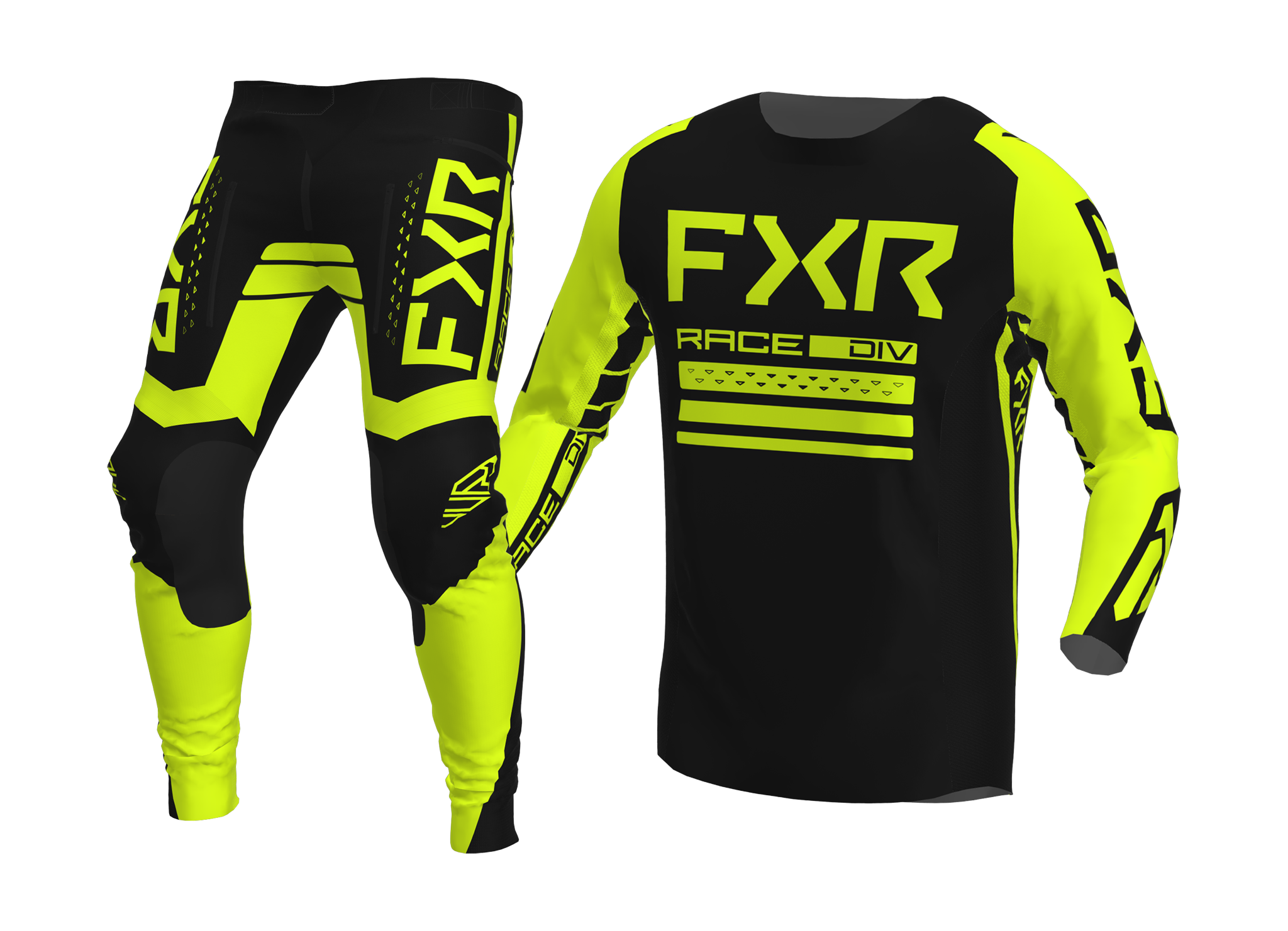 FXR Motocross Gear Contender - Black / High-vis