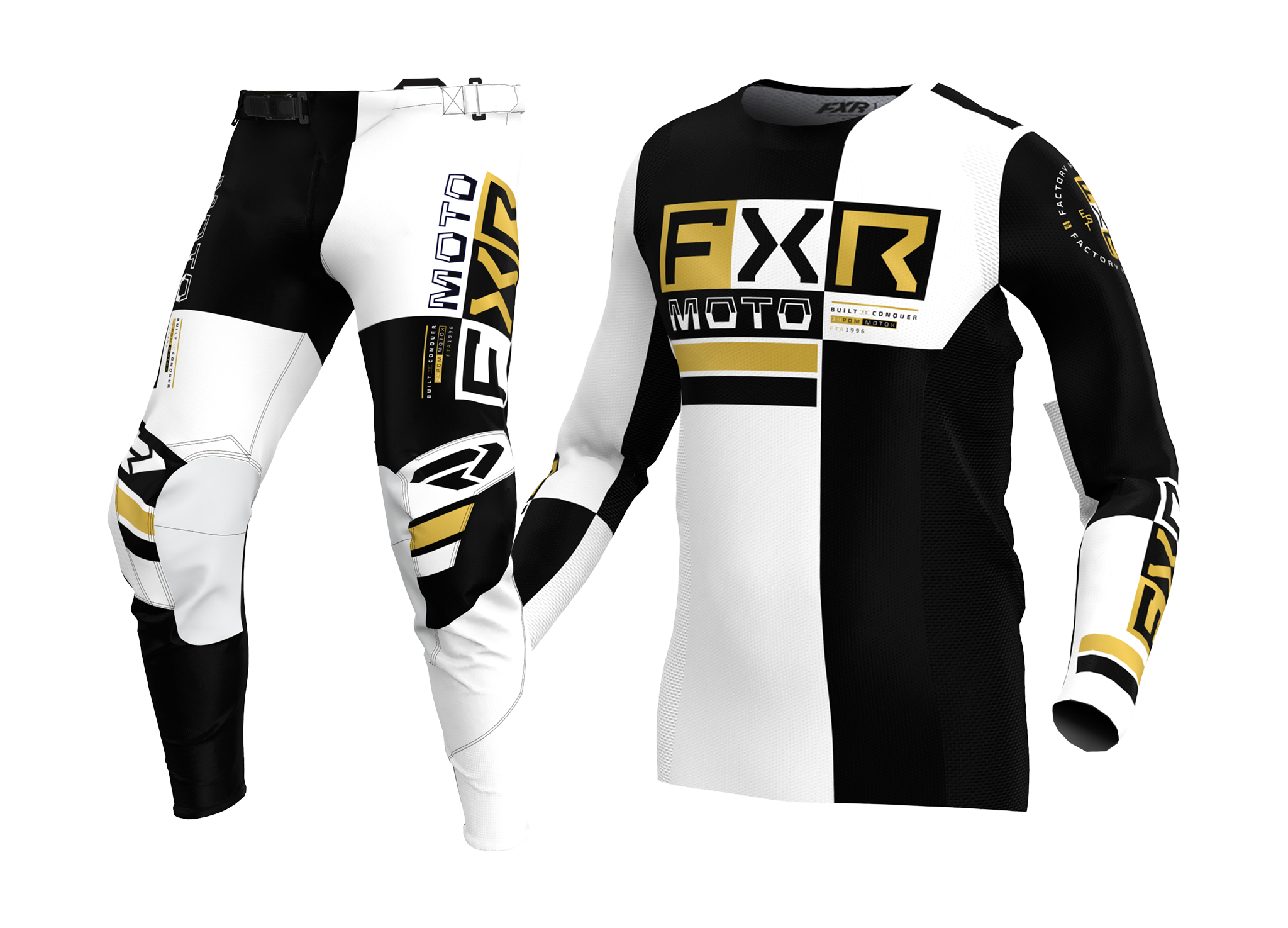 FXR Motocross Gear Podium Battalion - White / Black