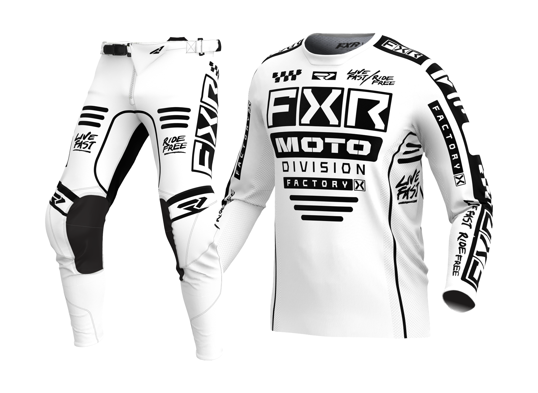 FXR Motocross Gear Podium Gladiator - White / Black