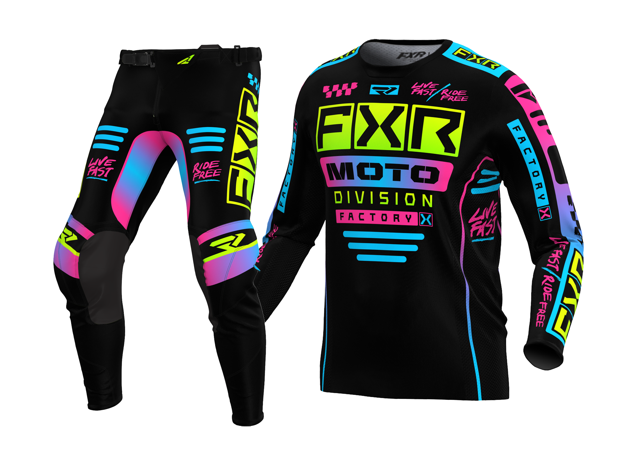 FXR Motocross Gear Podium Gladiator - Black / Candy