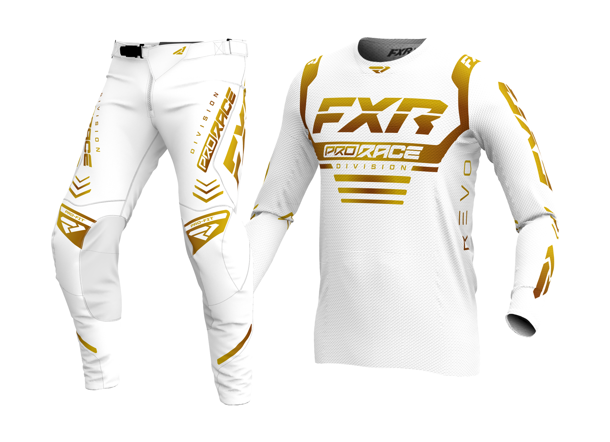 FXR Motocross Gear Revo - White / Gold