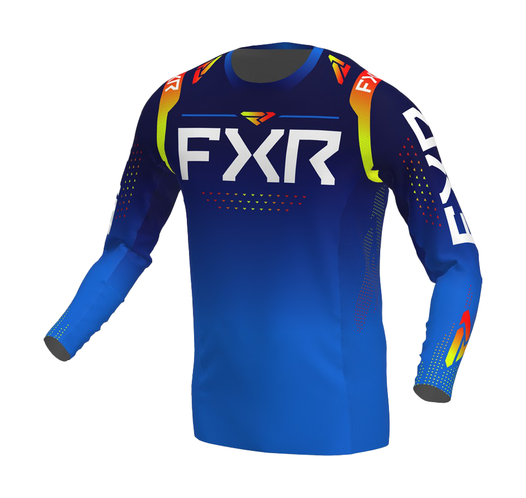 FXR Youth Motocross Jersey Pro-Stretch - Navy / Inferno