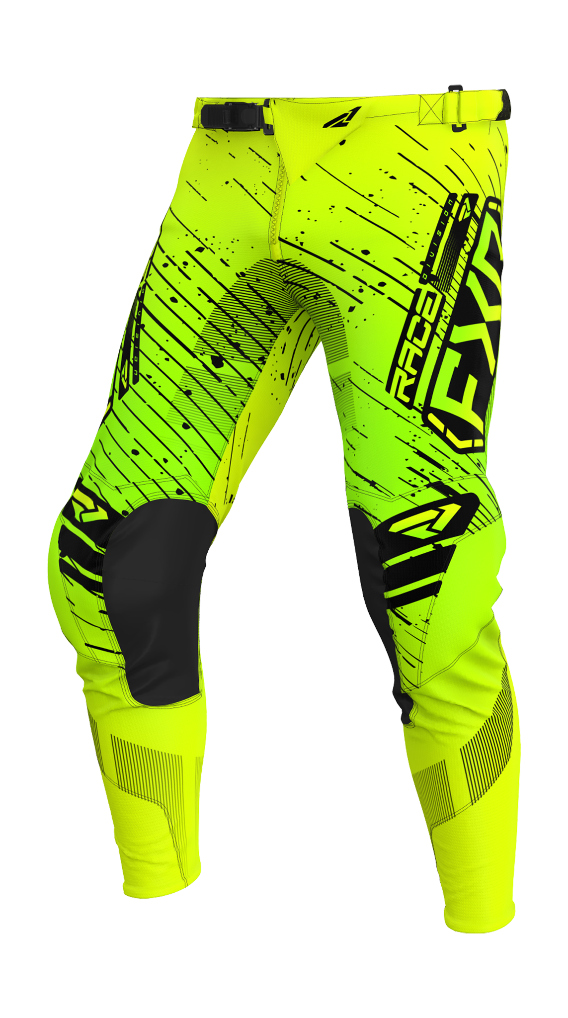 FXR Youth Motocross Pants Podium - HiVis / Lime / Black
