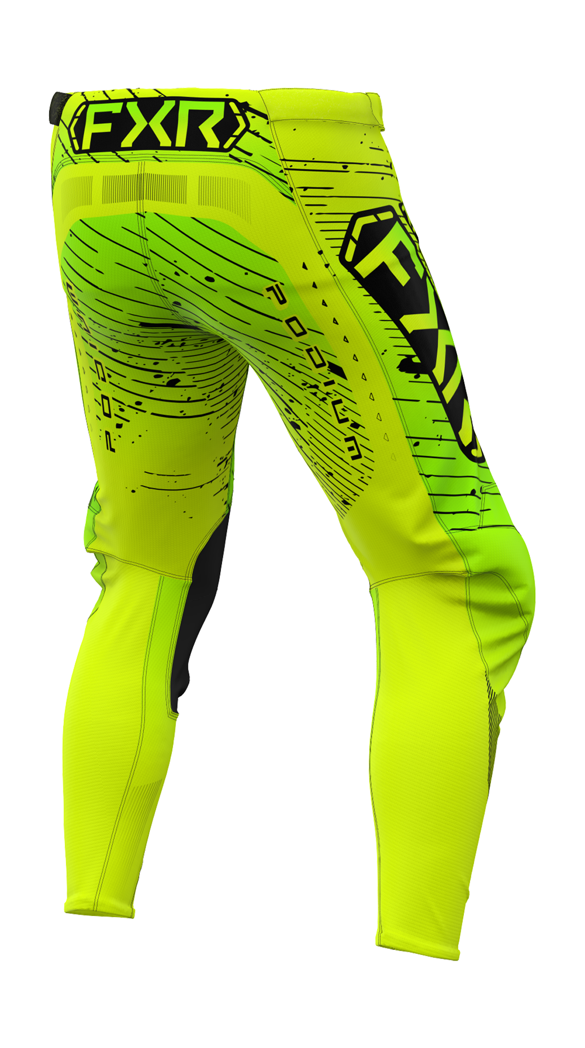 FXR Youth Motocross Pants Podium - HiVis / Lime / Black
