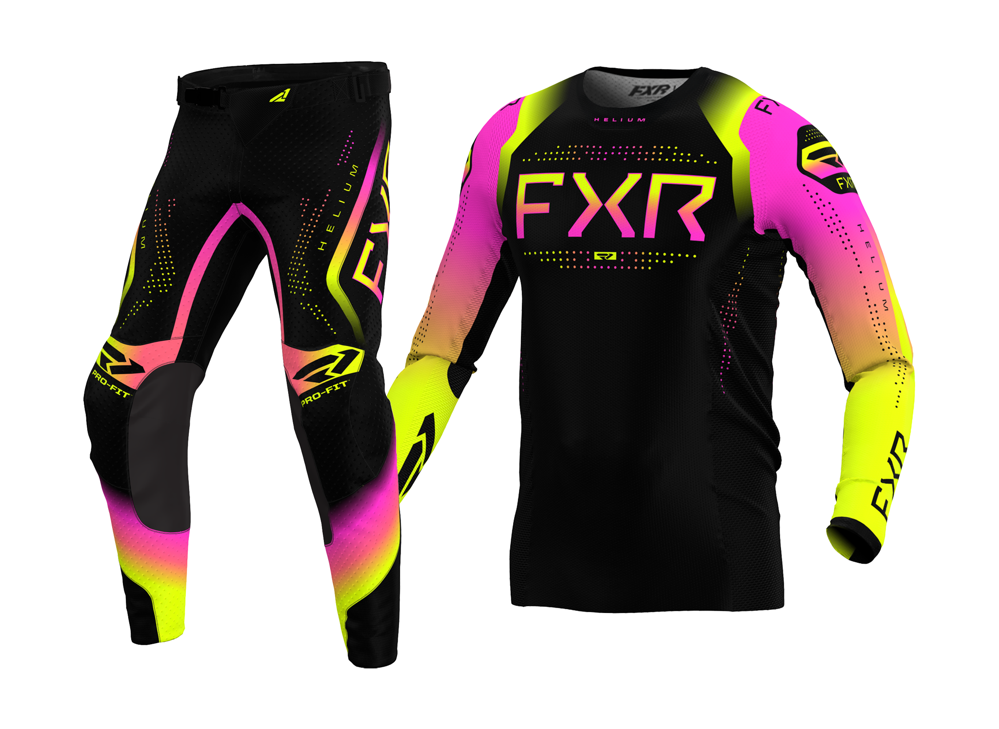 FXR Youth Motocross Gear Helium - Pink Lemonade