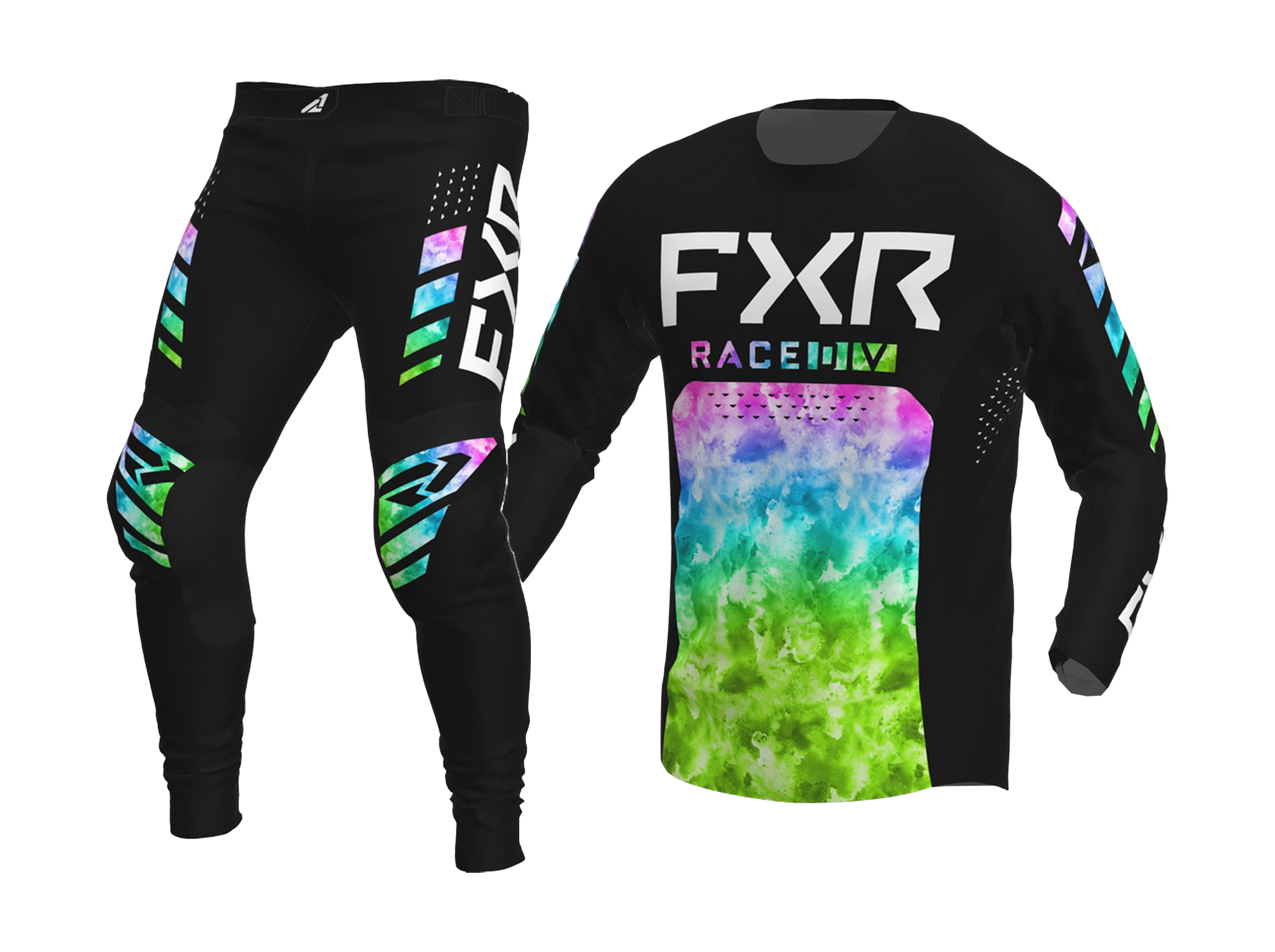 FXR Youth Motocross Gear Podium - Acid Rain