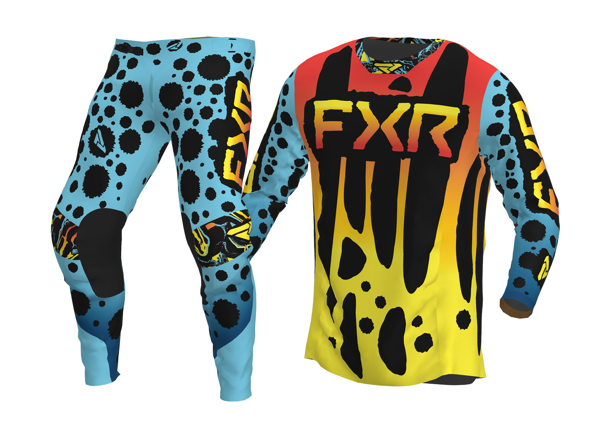 FXR Youth Motocross Gear Podium - Dart Frog