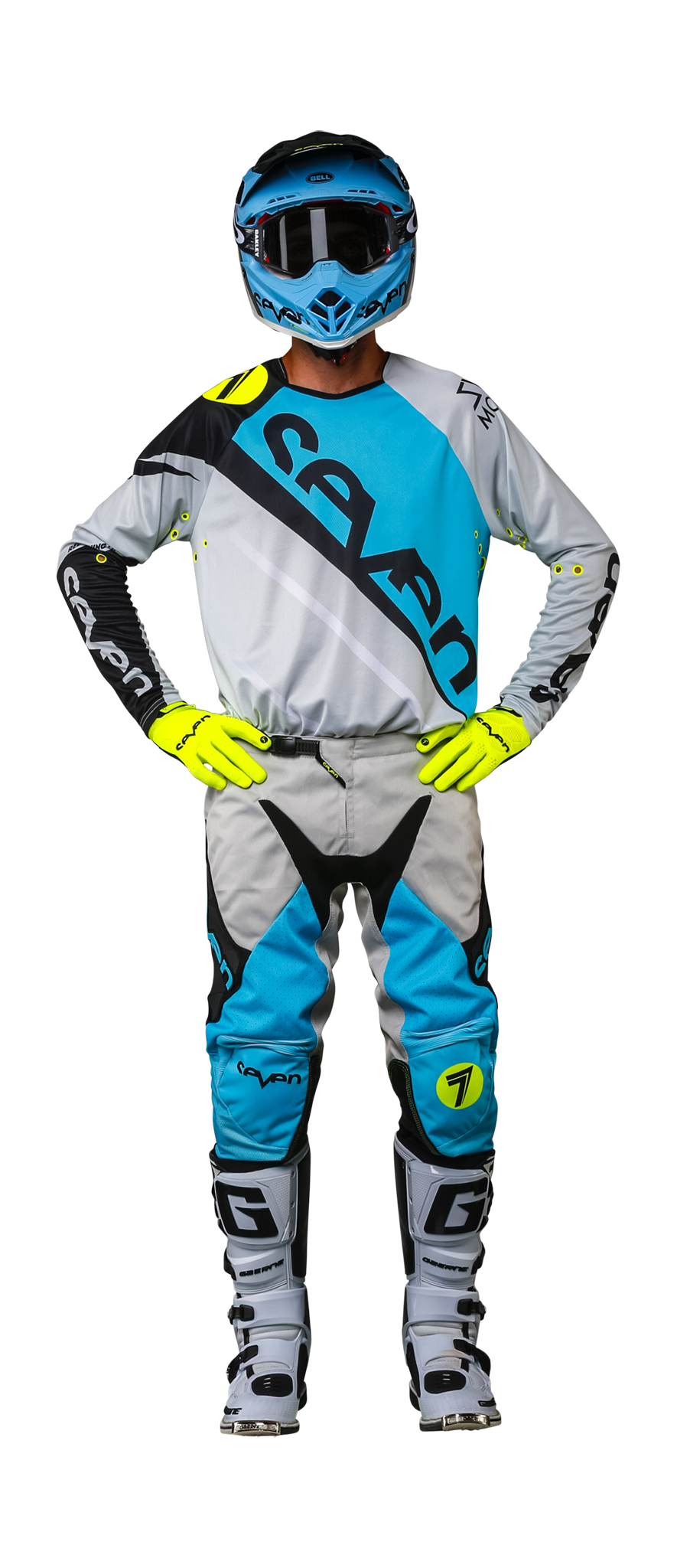 Seven Motocross Gear Rival Militant - Blue / Cement