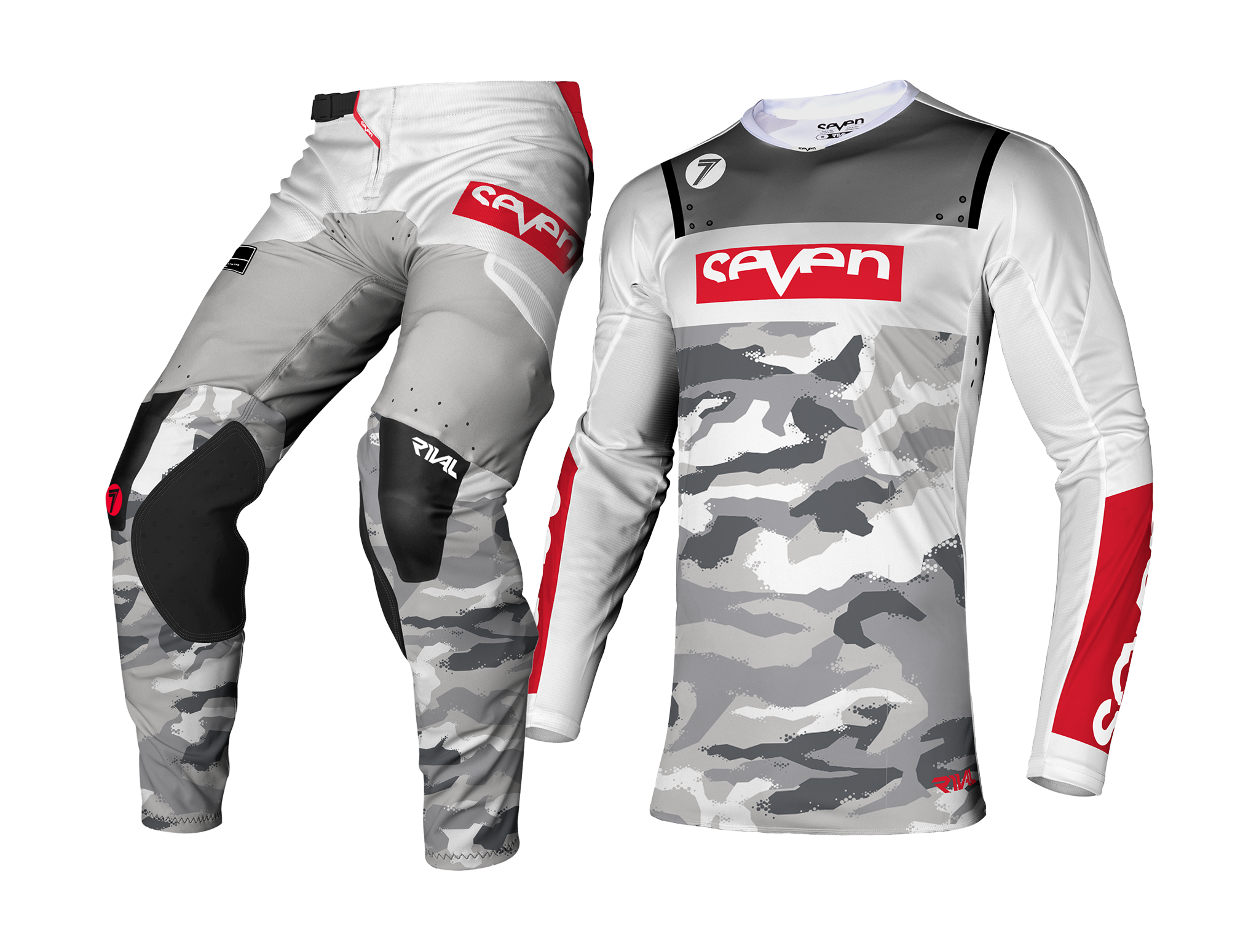 Seven Youth Motocross Gear Rival Barrack - White