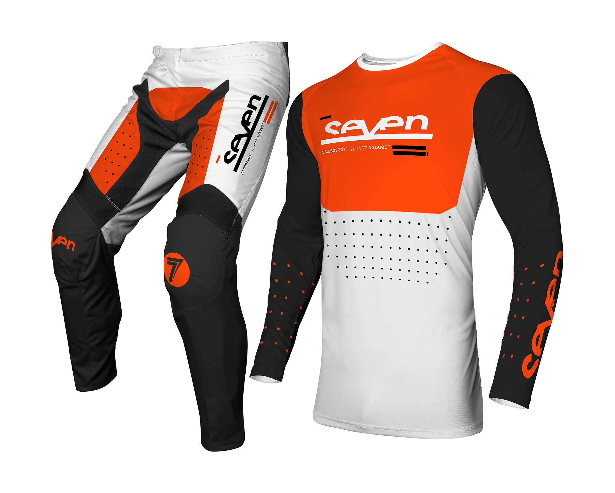Seven Youth Motocross Gear Vox Aperture - White / Orange