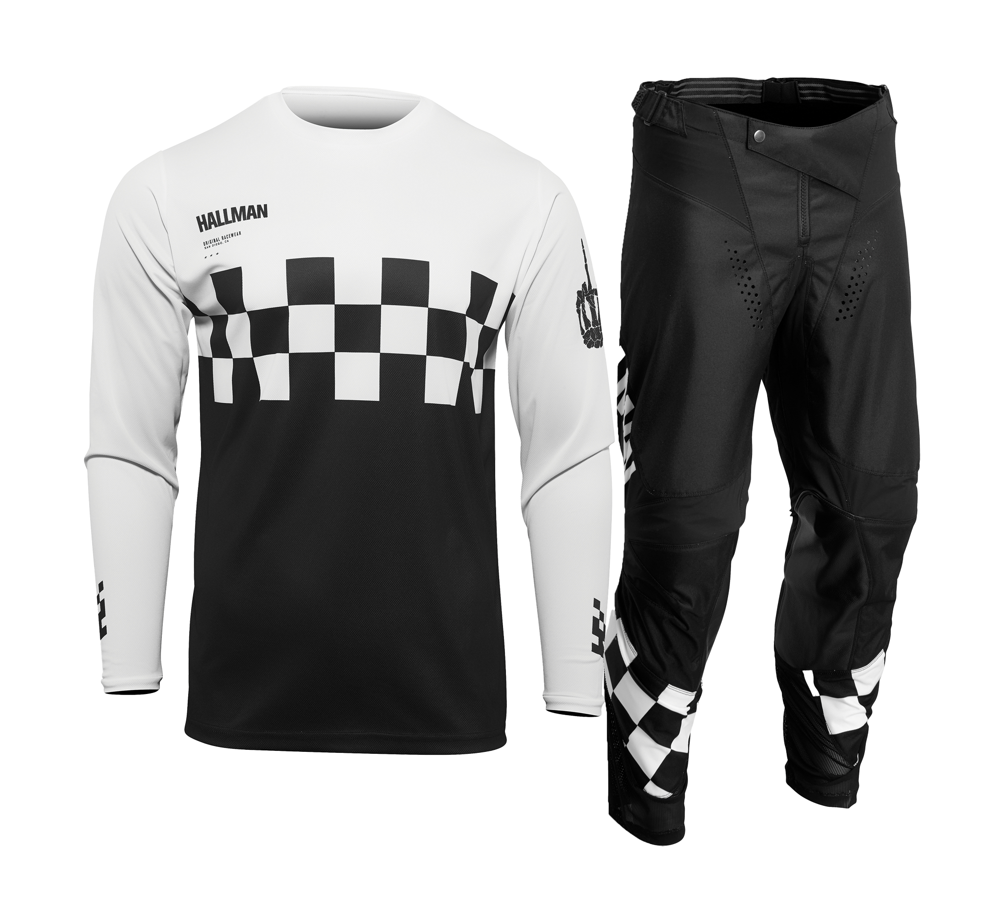 Thor Motocross Gear 2026 Hallman Differ Cheq - Black / White