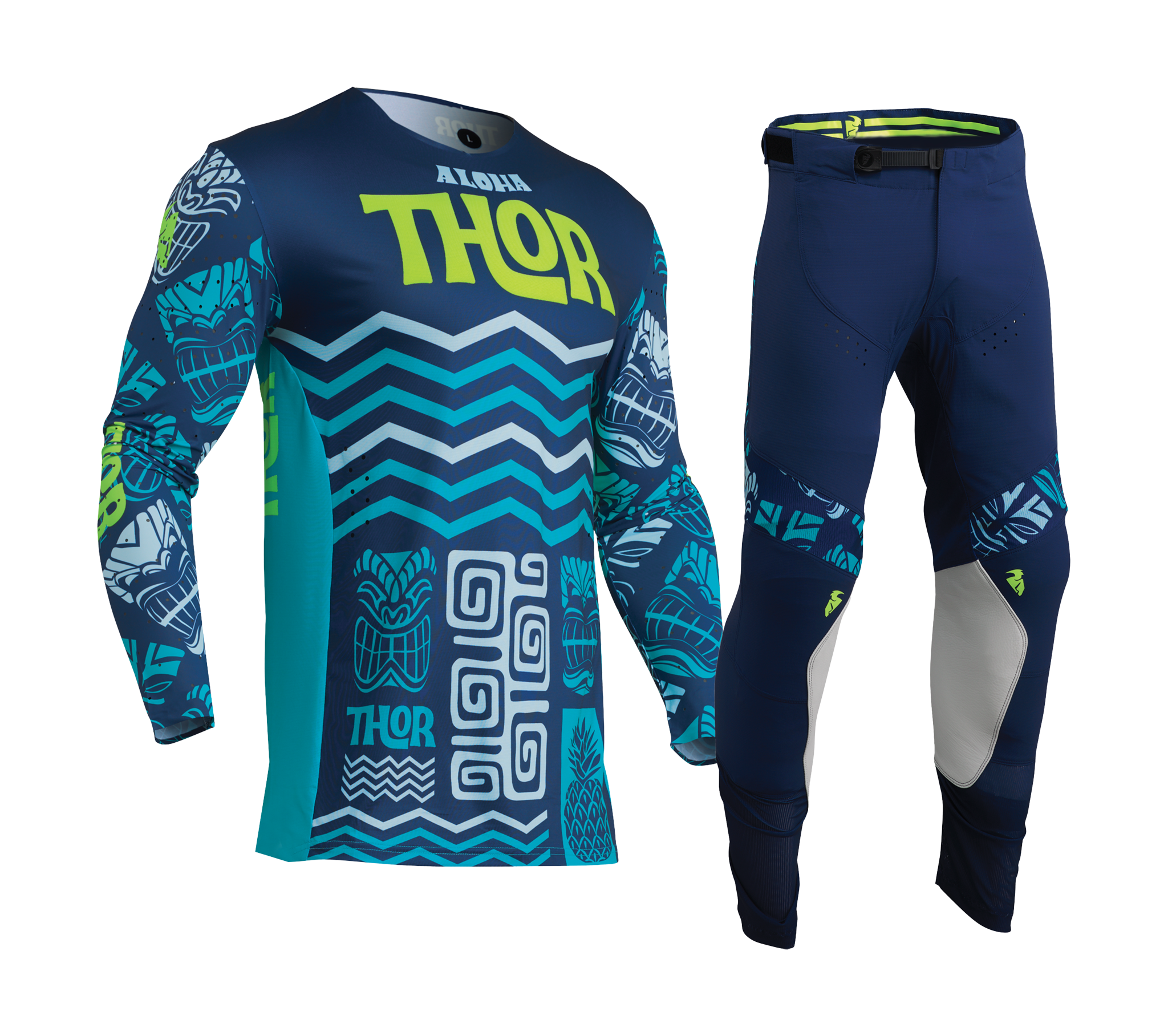Thor Motocross Gear Prime Aloha - Navy / Aqua