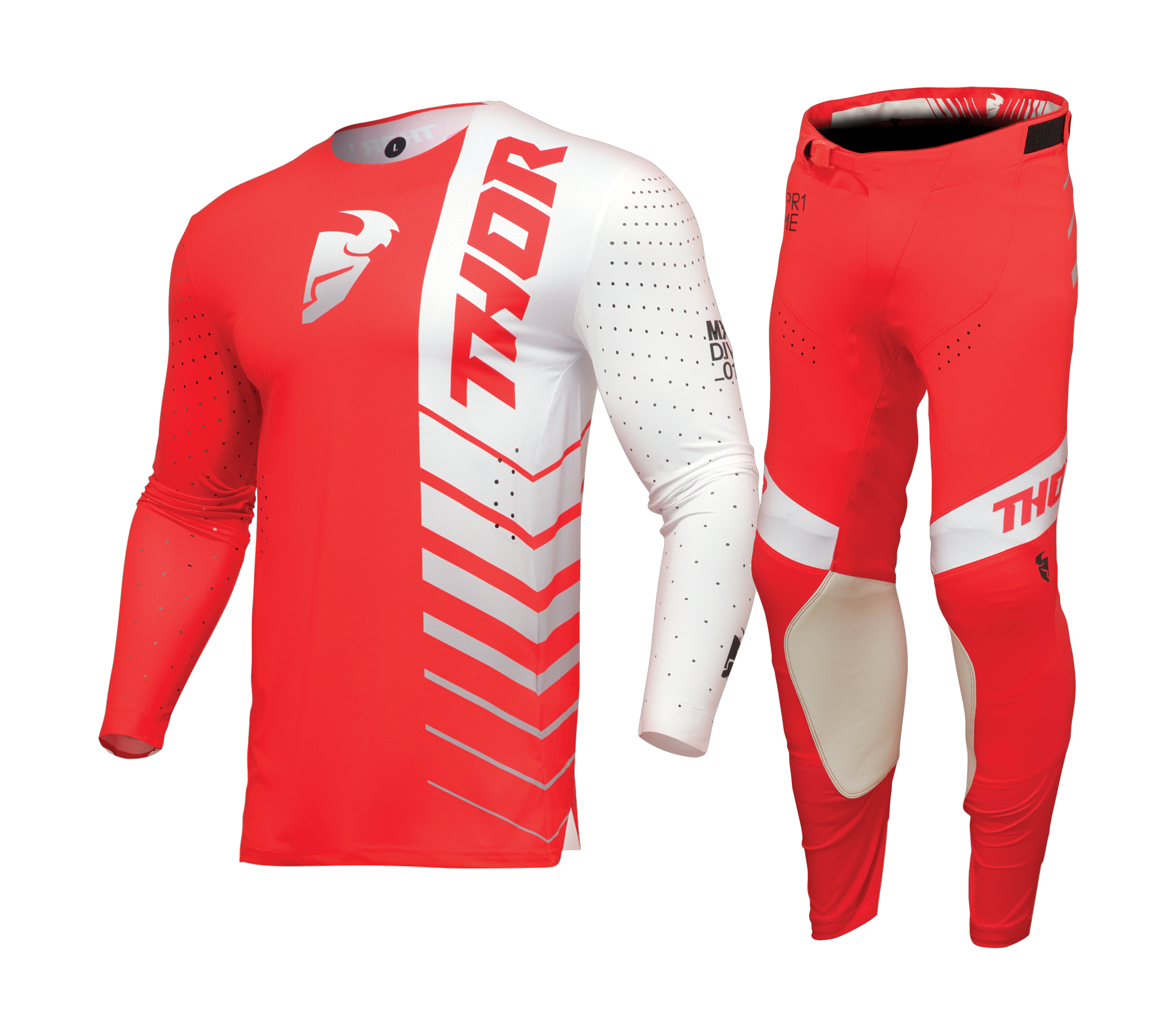 Thor Motocross Gear Prime Analog - Red / White