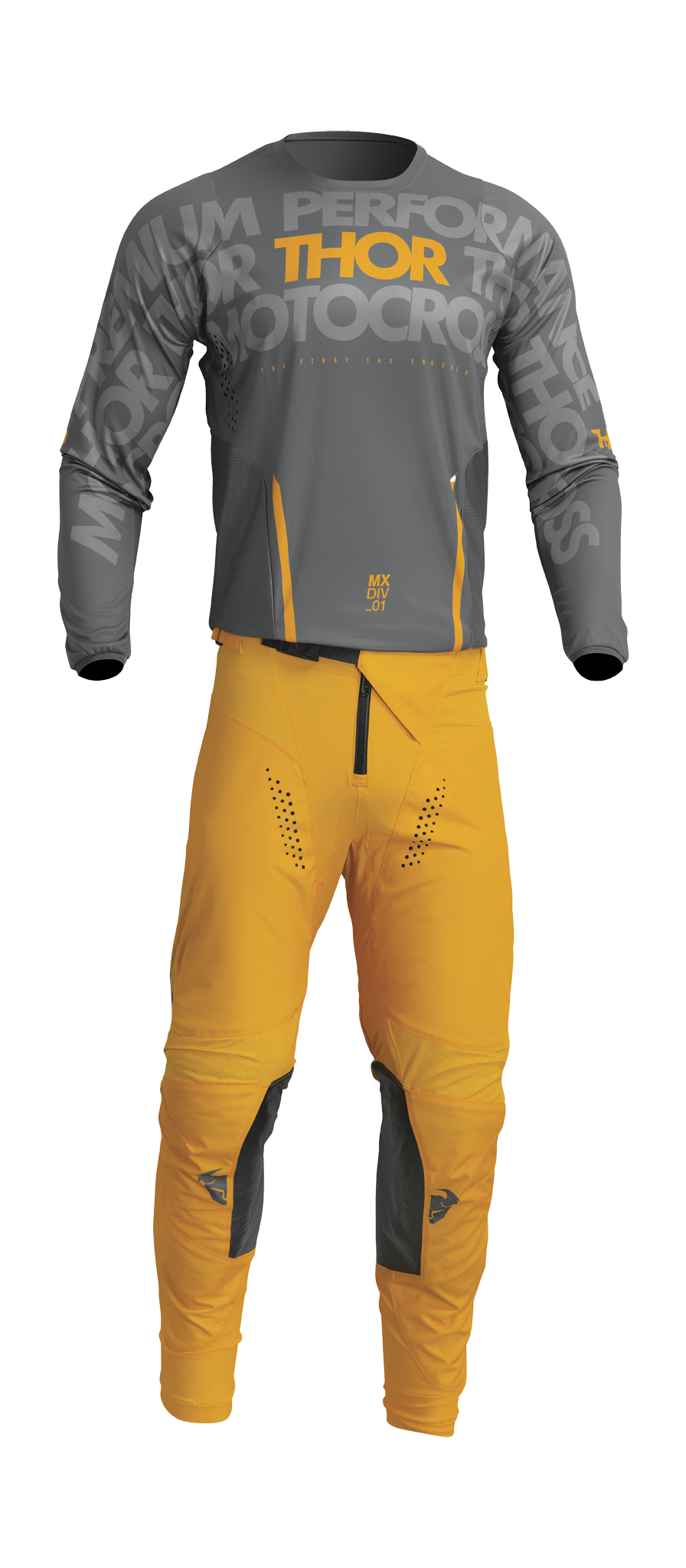 Thor Motocross Gear Pulse Mono - Grey / Yellow