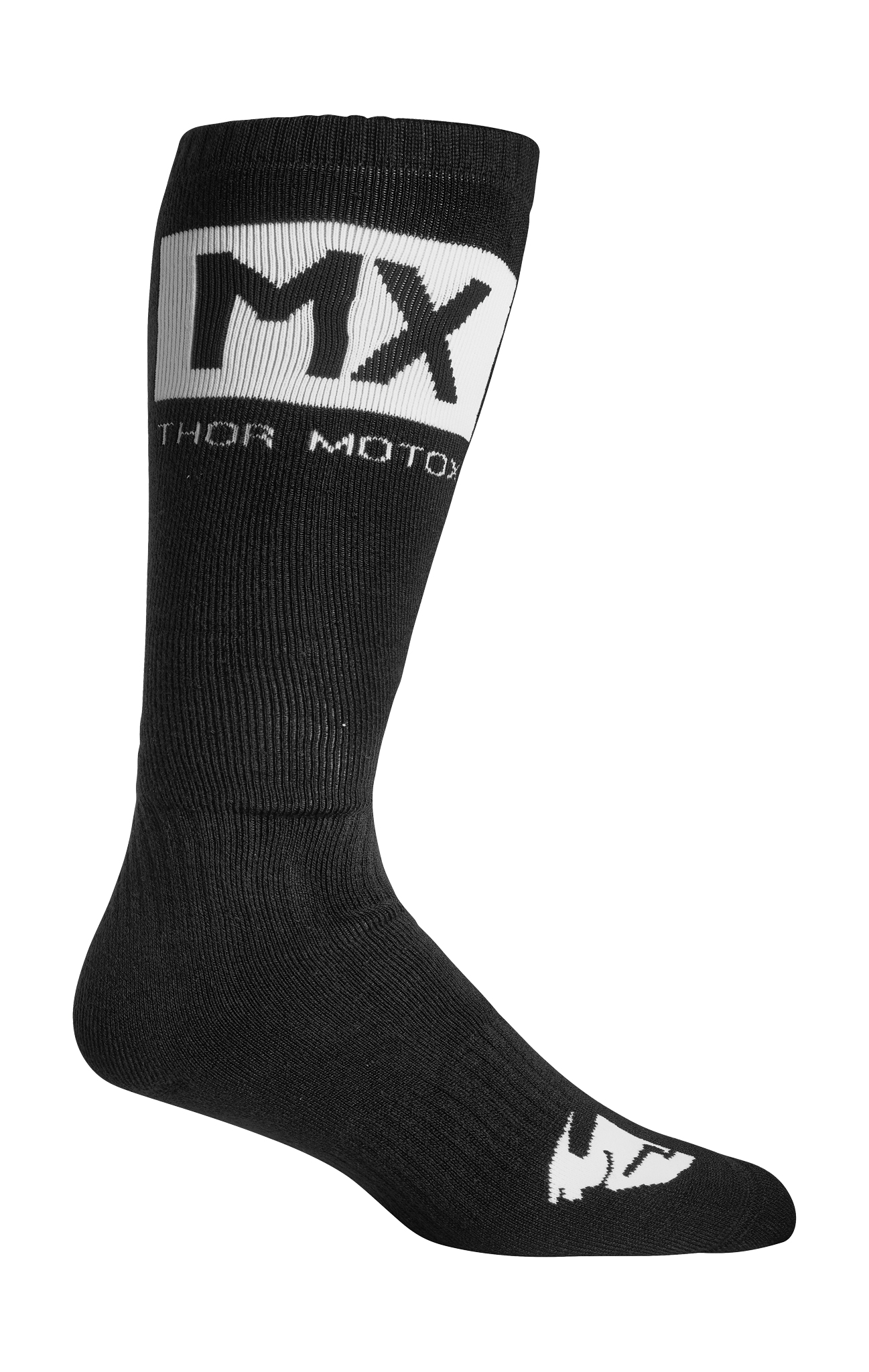Thor Youth Motocross Socks Solid - Black / White