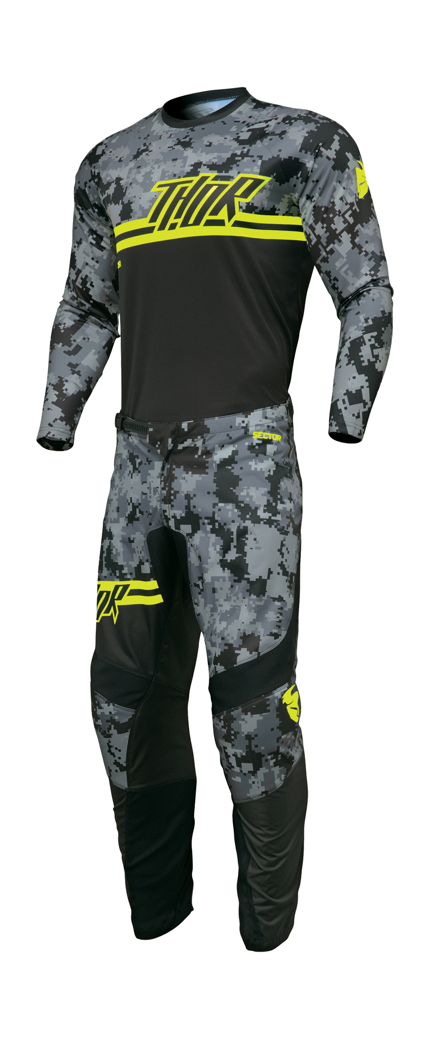 Thor Youth Motocross Gear Sector Digi - Black / Camo