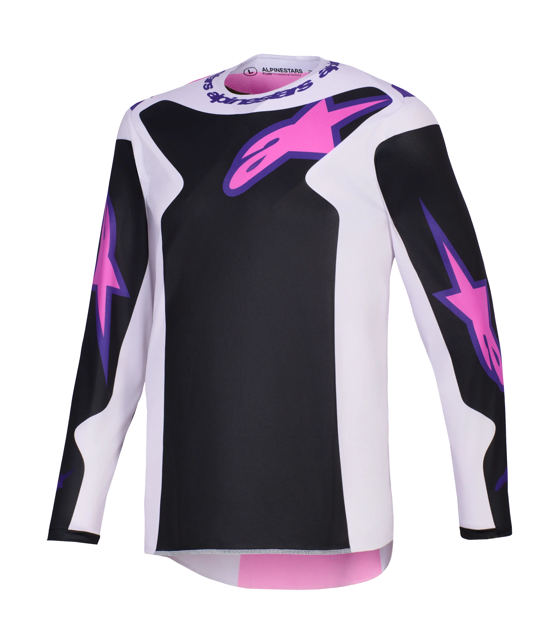Alpinestars Motocross Jersey 2026 Fluid Grid - Black / Light Grey / Purple