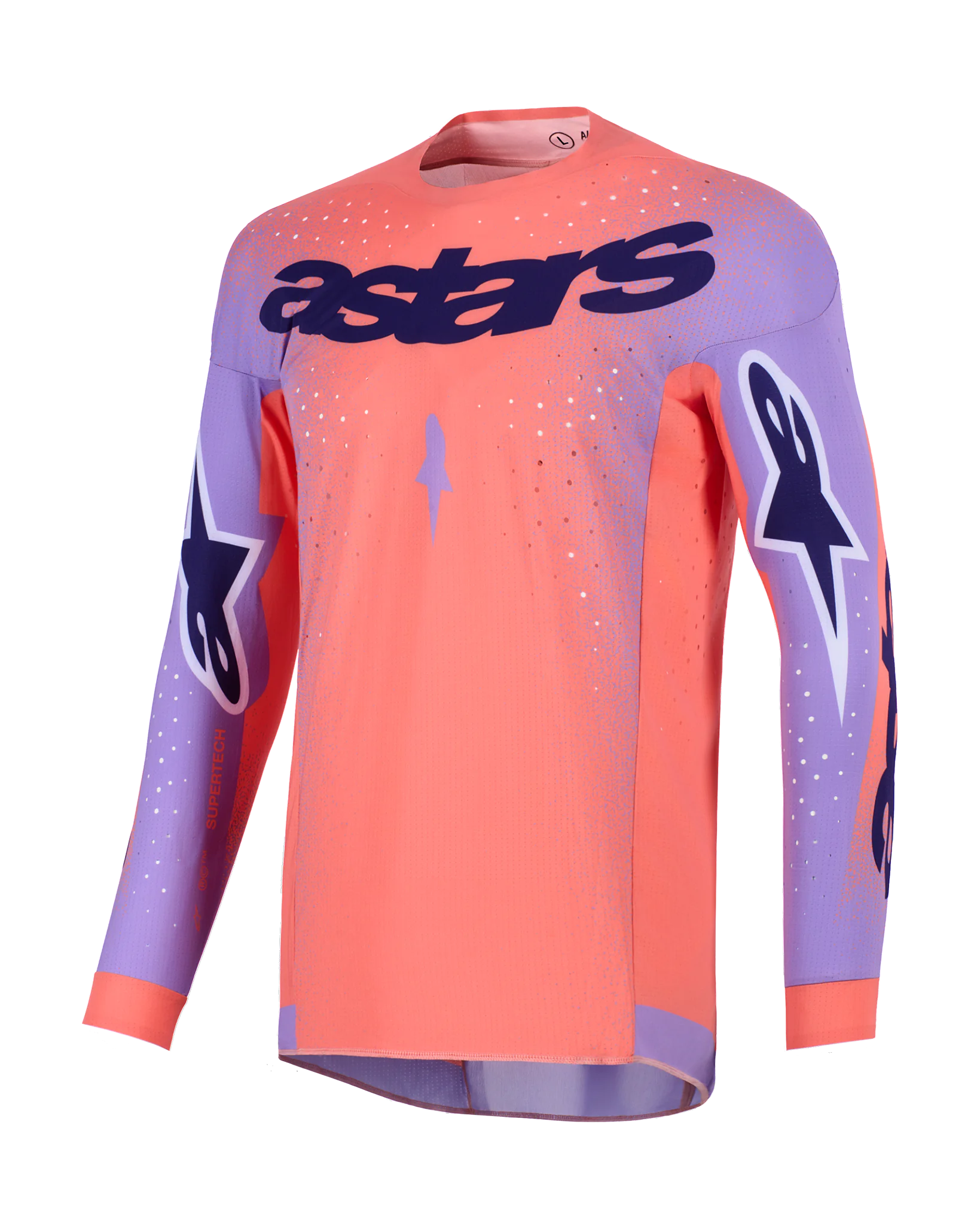 Alpinestars Motocross Jersey 2026 Supertech Scenz - Hot Coral / Purple