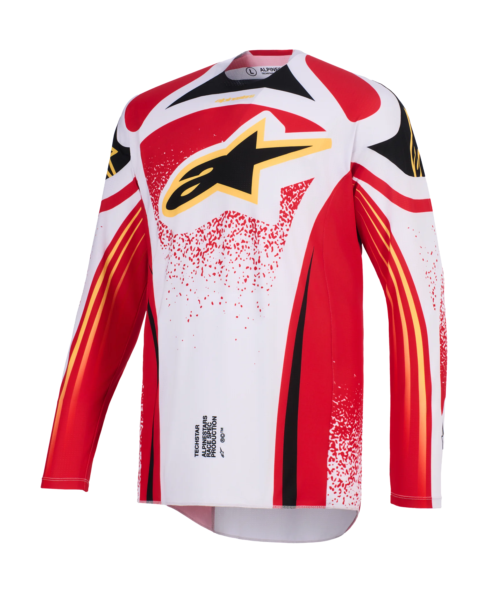 Alpinestars Motocross Jersey 2026 Techstar Nomur - Light Grey / Red / Black