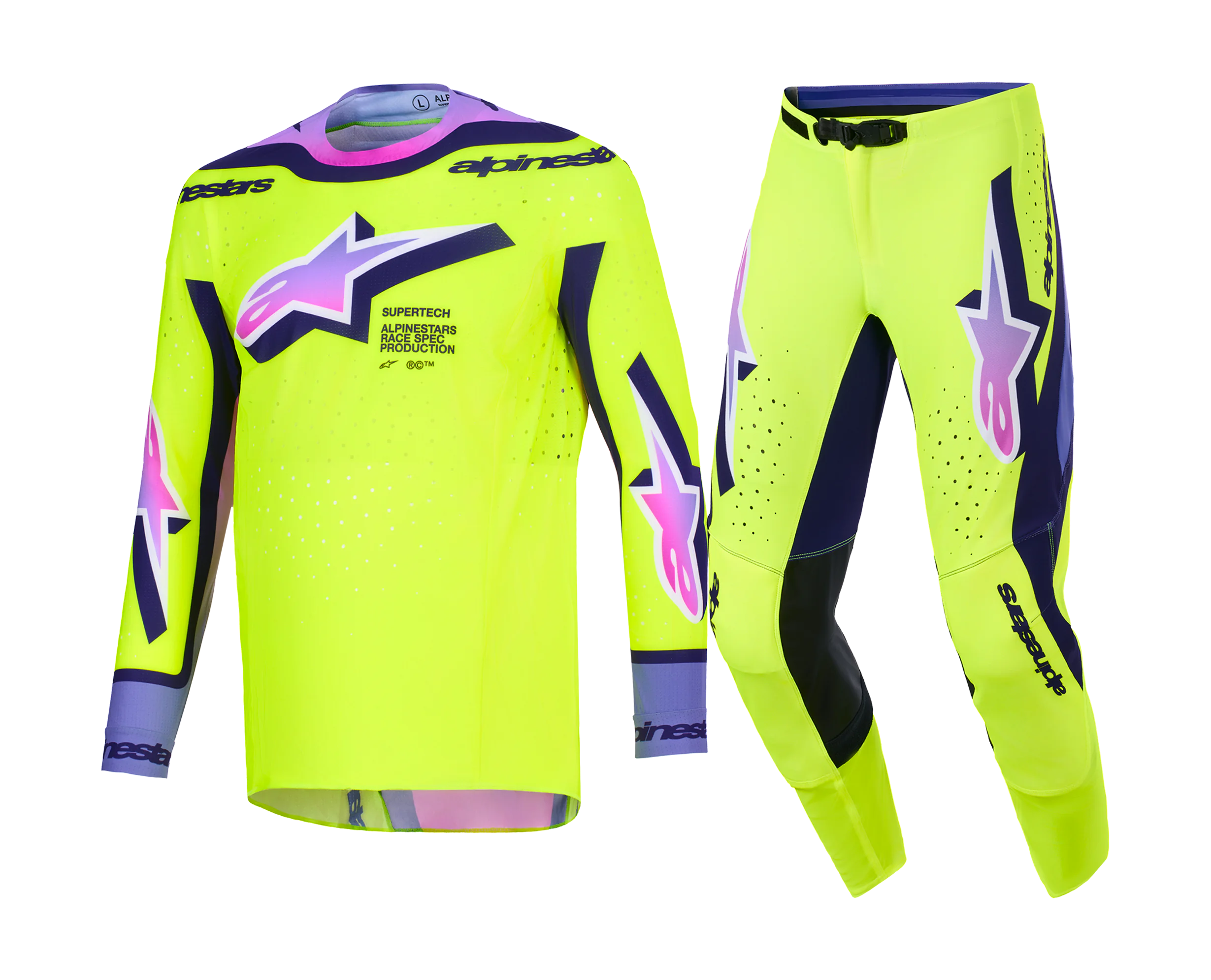 Alpinestars Motocross Gear 2026 Supertech Vista - Yellow / Purple / Black